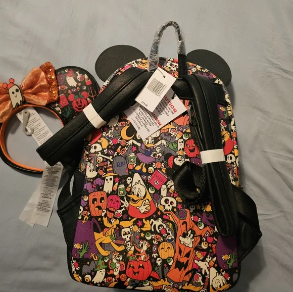 Loungefly Halloween Minnie backpack and ears - Picture 4 of 9